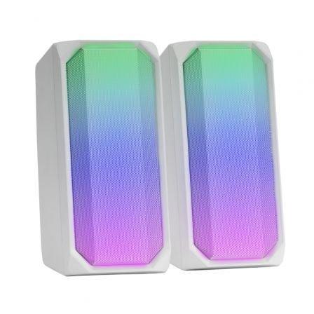 Altavoces con Bluetooth Mars Gaming MSRGBW/ 15W/ 2.0/ Blancos - PixelPlaza