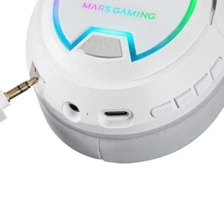 Auriculares Gaming Inalámbricos con Micrófono Mars Gaming MHW100/ Jack 3.5/ Blancos - PixelPlaza
