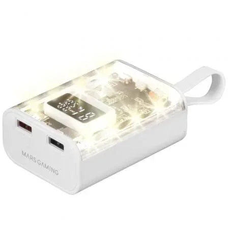 Powerbank 10000mAh Mars Gaming MPK-10K/ 22.5W/ Blanca - PixelPlaza