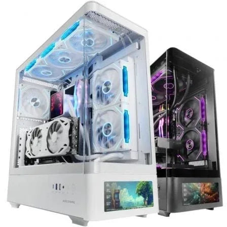 Caja Gaming Semitorre Mars Gaming MC-LCDPRO/ Blanca - PixelPlaza