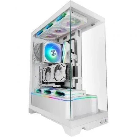 Caja Gaming Semitorre Mars Gaming MC-PRISMA/ Blanca - PixelPlaza