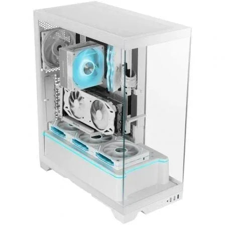 Caja Gaming Semitorre Mars Gaming MC-PRISMA/ Blanca - PixelPlaza