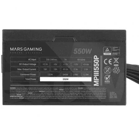 Fuente de Alimentación Mars Gaming MPIII550P/ 550W/ Ventilador 12cm - PixelPlaza