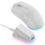 Ratón Gaming Inalámbrico Mars Gaming MM-T3/ Batería recargable/ Hasta 14400 DPI/ Blanco - PixelPlaza