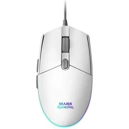 Ratón Gaming Mars Gaming MMGW/ Hasta 3200 DPI/ Blanco - PixelPlaza