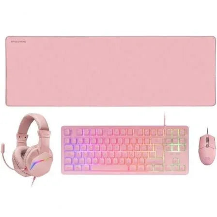 Pack Gaming Mars Gaming MCP-RGB3P/ Teclado RGB + Ratón Óptico + Alfombrilla XXL + Auriculares - PixelPlaza