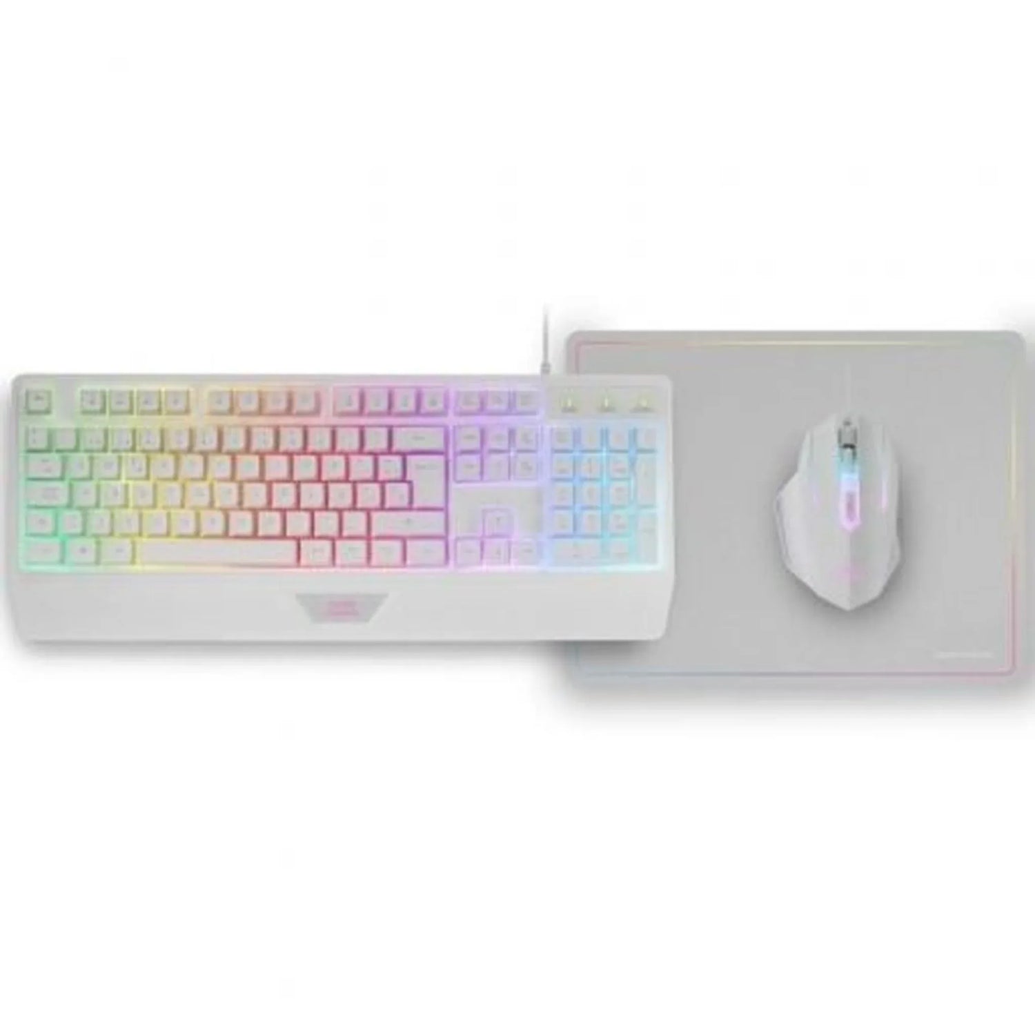 Pack Gaming Mars Gaming MCP124/ Teclado H-MECH + Ratón Óptico + Alfombrilla/ Blanco - PixelPlaza