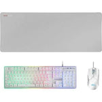 Pack Gaming Mars Gaming MCPX/ Teclado H-MECH + Ratón Óptico + Alfombrilla/ Blanco - PixelPlaza