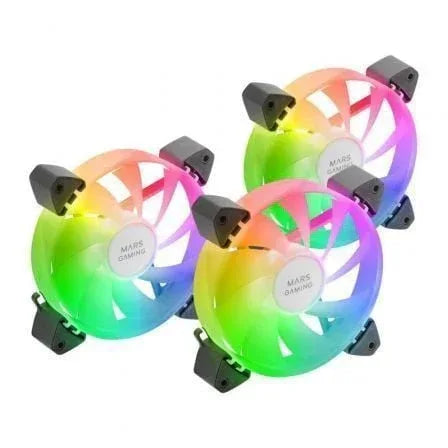 Pack 3 Ventiladores Mars Gaming MF-3A/ 12cm/ ARGB - PixelPlaza