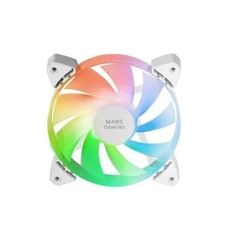 Pack 3 Ventiladores Mars Gaming MF-3A/ 12cm/ ARGB/ Blanco - PixelPlaza