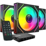 Pack 3 Ventiladores Mars Gaming MF-3DPROKIT/ 12cm + HUB + Mando a Distancia/ ARGB - PixelPlaza