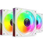Pack 3 Ventiladores Mars Gaming MF-3DPROKIT/ 12cm + HUB + Mando a Distancia/ ARGB/ Blanco - PixelPlaza
