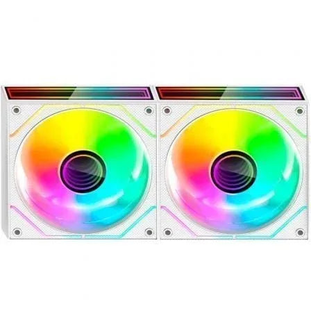 Pack 2 Ventiladores Mars Gaming MF-3DPROX2R/ 12cm/ ARGB/ Blancos - PixelPlaza