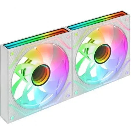 Pack 2 Ventiladores Mars Gaming MF-3DPROX2R/ 12cm/ ARGB/ Blancos - PixelPlaza