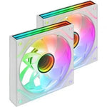 Pack 2 Ventiladores Mars Gaming MF-3DPROX2R/ 12cm/ ARGB/ Blancos - PixelPlaza