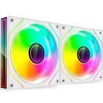 Pack 2 Ventiladores Mars Gaming MF-3DPROX2/ 12cm/ ARGB/ Blancos - PixelPlaza
