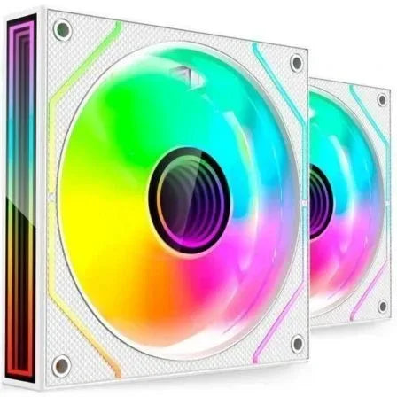 Pack 2 Ventiladores Mars Gaming MF-3DPROX2/ 12cm/ ARGB/ Blancos - PixelPlaza