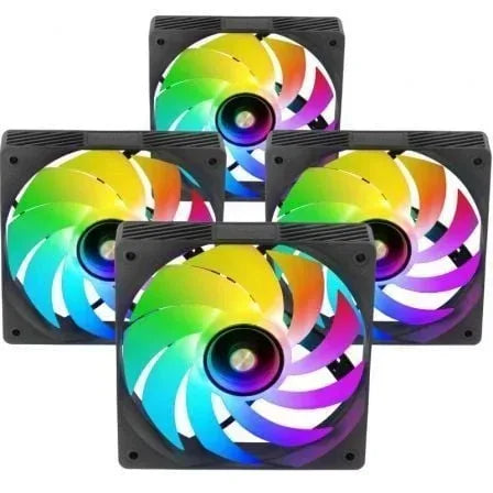 Pack 4 Ventiladores Mars Gaming MF-SI4KIT/ 12cm + HUB + Mando a Distancia/ ARGB - PixelPlaza
