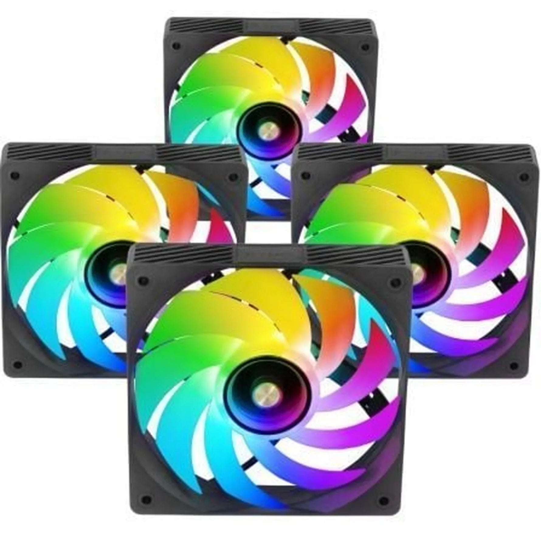 Pack 4 Ventiladores Mars Gaming MF-SI4KIT/ 12cm + HUB + Mando a Distancia/ ARGB - PixelPlaza