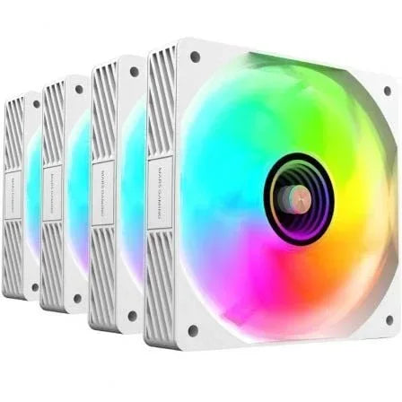 Pack 4 Ventiladores Mars Gaming MF-SI4KIT/ 12cm + HUB + Mando a Distancia/ ARGB/ Blancos - PixelPlaza