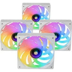 Pack 4 Ventiladores Mars Gaming MF-SI4KIT/ 12cm + HUB + Mando a Distancia/ ARGB/ Blancos - PixelPlaza
