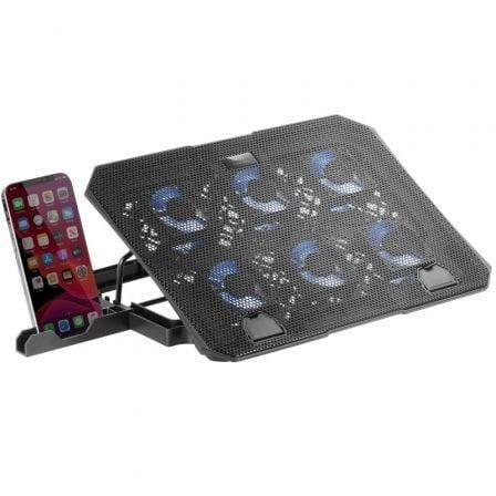 Soporte Refrigerante Mars Gaming MNBC23 para Portátiles hasta 16"/ Iluminación LED - PixelPlaza