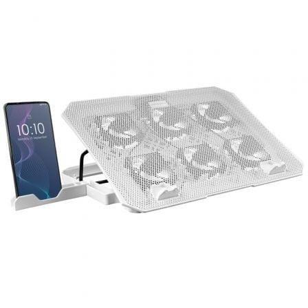 Soporte Refrigerante Mars Gaming MNBC23 para Portátiles hasta 16"/ Iluminación LED - PixelPlaza