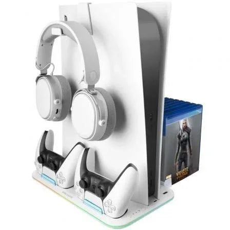 Soporte Multifunción RGB para PS5 Mars Gaming MPS5-B2/ Blanco - PixelPlaza