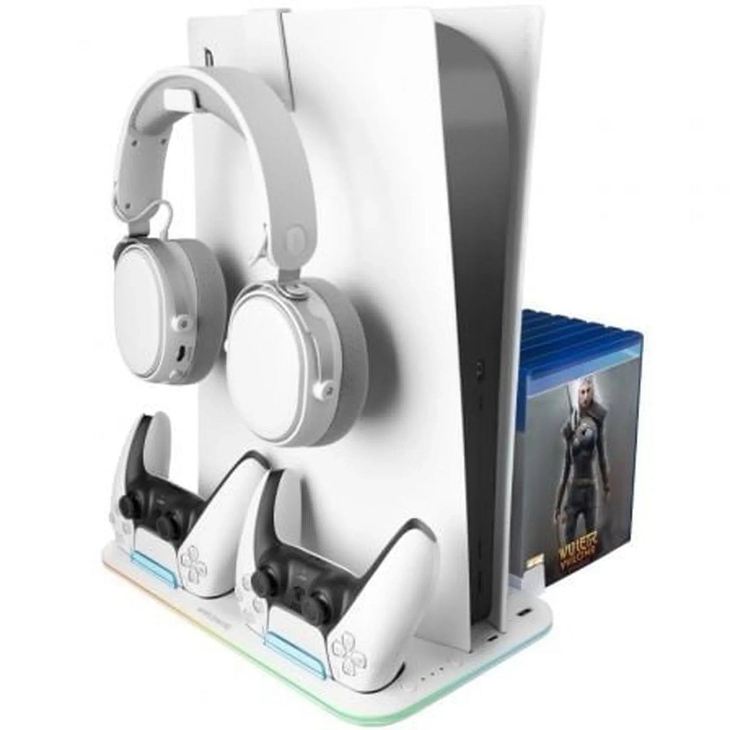 Soporte Multifunción RGB para PS5 Mars Gaming MPS5-B2/ Blanco - PixelPlaza