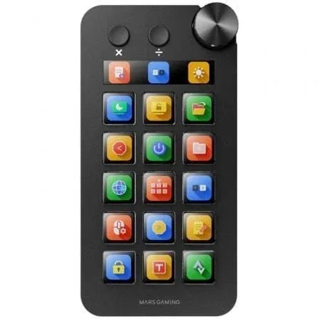 Control Deck Mars Gaming MSD-NEO/ 15 Teclas LCD/ 1 Rueda/ 2 Botones/ Negro - PixelPlaza