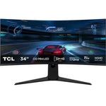 Monitor Gaming Curvo TCL 34R83Q 34"/ WQHD/ 1ms/ 170Hz/ QLED/ Regulable en altura/ Blanco y Negro - PixelPlaza