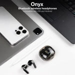 Auriculares Bluetooth TooQ Onyx TQBWH-0054B con estuche de carga/ Autonomía 4h/ Negros - PixelPlaza