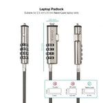 Cable de Seguridad Tipo NANO para Portátiles TooQ TQCLKC0035-G/ 1.5m - PixelPlaza