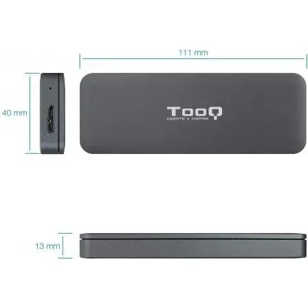 Caja Externa para Disco SSD M.2 SATA TooQ TQE-2281G/ USB 3.0/ Sin tornillos - PixelPlaza