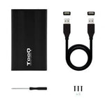 Caja Externa para Disco Duro de 2.5" TooQ TQE-2510B/ USB 2.0 - PixelPlaza