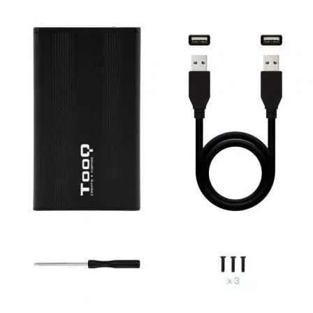 Caja Externa para Disco Duro de 2.5" TooQ TQE-2510B/ USB 2.0 - PixelPlaza