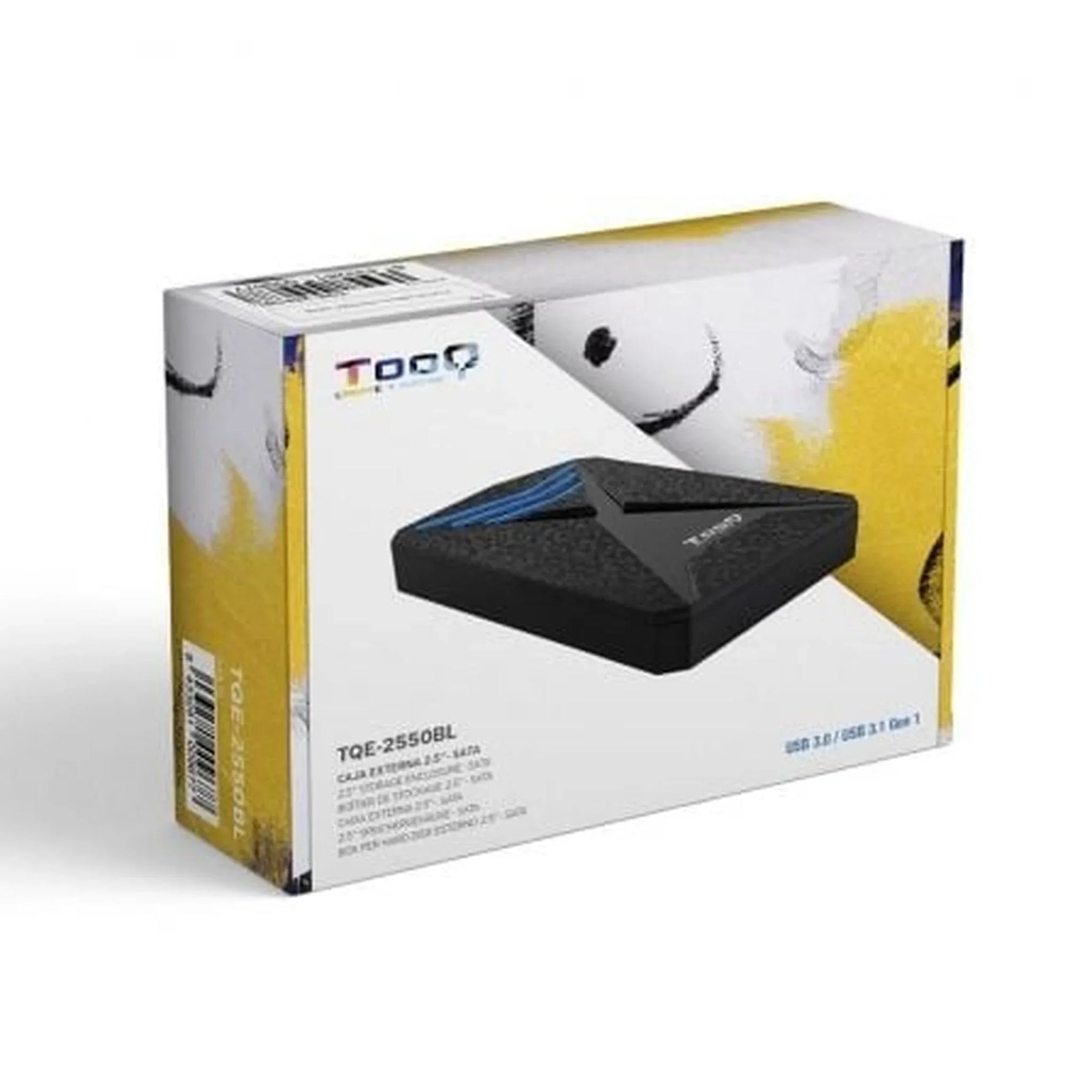 Caja Externa Gaming para Disco Duro de 2.5" TooQ TQE-2550BL/ USB 3.1/ Sin tornillos - PixelPlaza