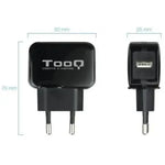 Cargador de Pared TooQ TQWC-1S01/ 1xUSB/ 12W/ Negro - PixelPlaza