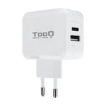 Cargador de Pared TooQ TQWC-2SC02WT/ 1xUSB Tipo-C/ 1x USB/ 27W - PixelPlaza
