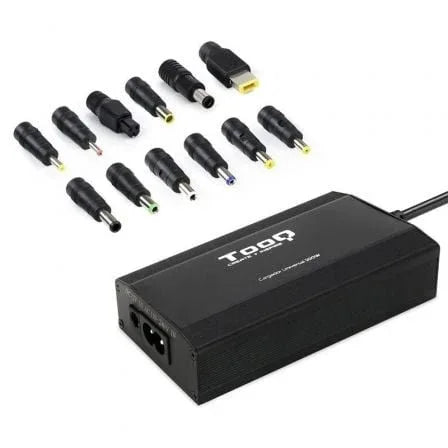 Cargador de Portátil TooQ TQLC-100BS01M/ 100W/ Manual/ 12 Conectores/ Voltaje 12-24V/ 1 USB - PixelPlaza