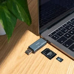 Lector de Tarjetas Externo TooQ TQR-3001G/ USB 3.0 y USB Tipo-C - PixelPlaza