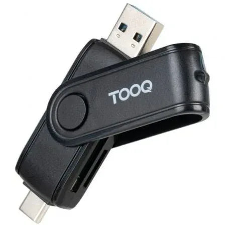 Lector de Tarjetas Externo TooQ TQR-3003B/ USB 2.0 y USB Tipo-C - PixelPlaza