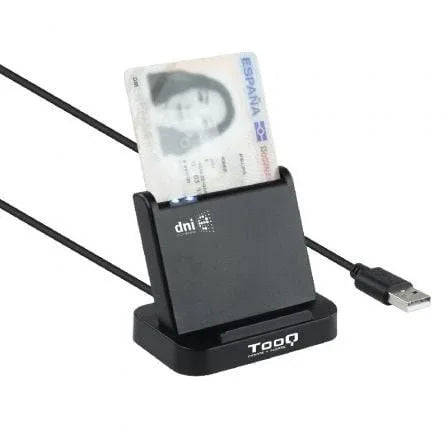 Lector de DNI TooQ TQR-220B/ USB 2.0/ Negro - PixelPlaza