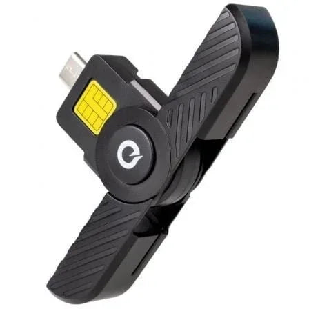 Lector de DNI y Tarjetas TooQ TQR-3011B/ USB Tipo-C/ Negro - PixelPlaza