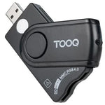 Lector de DNI, Tarjetas Inteligentes, SD y MicroSD TooQ TQR-3012B/ USB 2.0/ Negro - PixelPlaza
