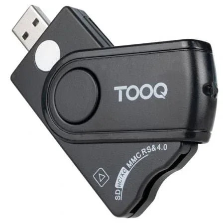Lector de DNI, Tarjetas Inteligentes, SD y MicroSD TooQ TQR-3012B/ USB 2.0/ Negro - PixelPlaza