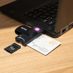 Lector de DNI, Tarjetas Inteligentes, SD y MicroSD TooQ TQR-3012B/ USB 2.0/ Negro - PixelPlaza