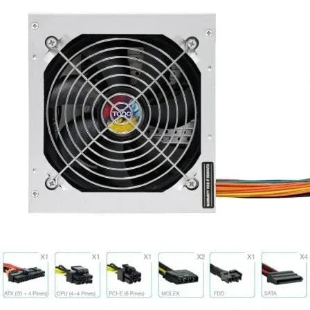 Fuente de Alimentación TooQ TQAPOLO-550SP/ 550W/ Ventilador 12cm - PixelPlaza
