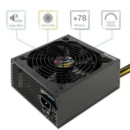 Fuente de Alimentación TooQ TQAPOLO-650SP/ 650W/ Ventilador 14cm - PixelPlaza