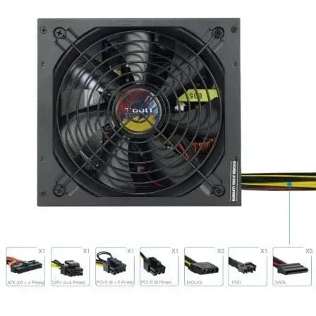 Fuente de Alimentación TooQ TQAPOLO-650SP/ 650W/ Ventilador 14cm - PixelPlaza